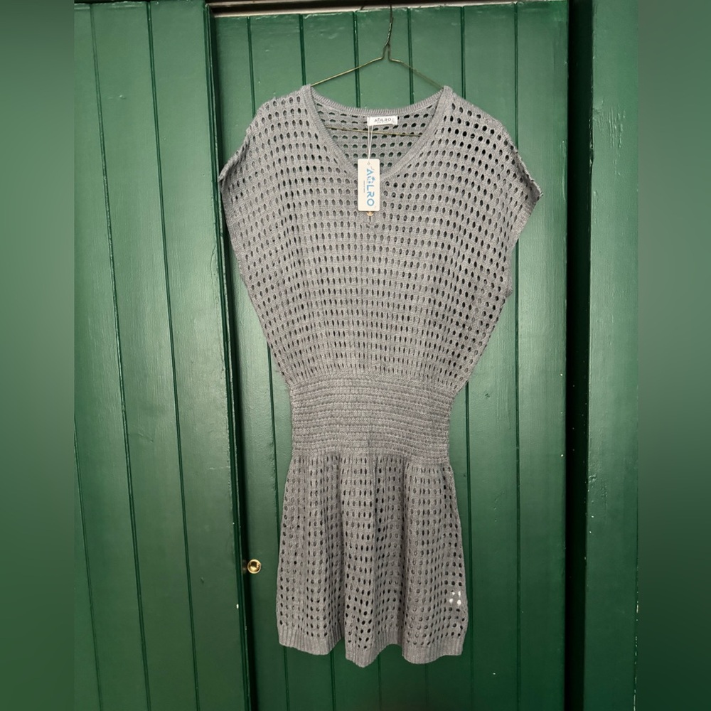 Gray Knit Swim Coverup by Aolro